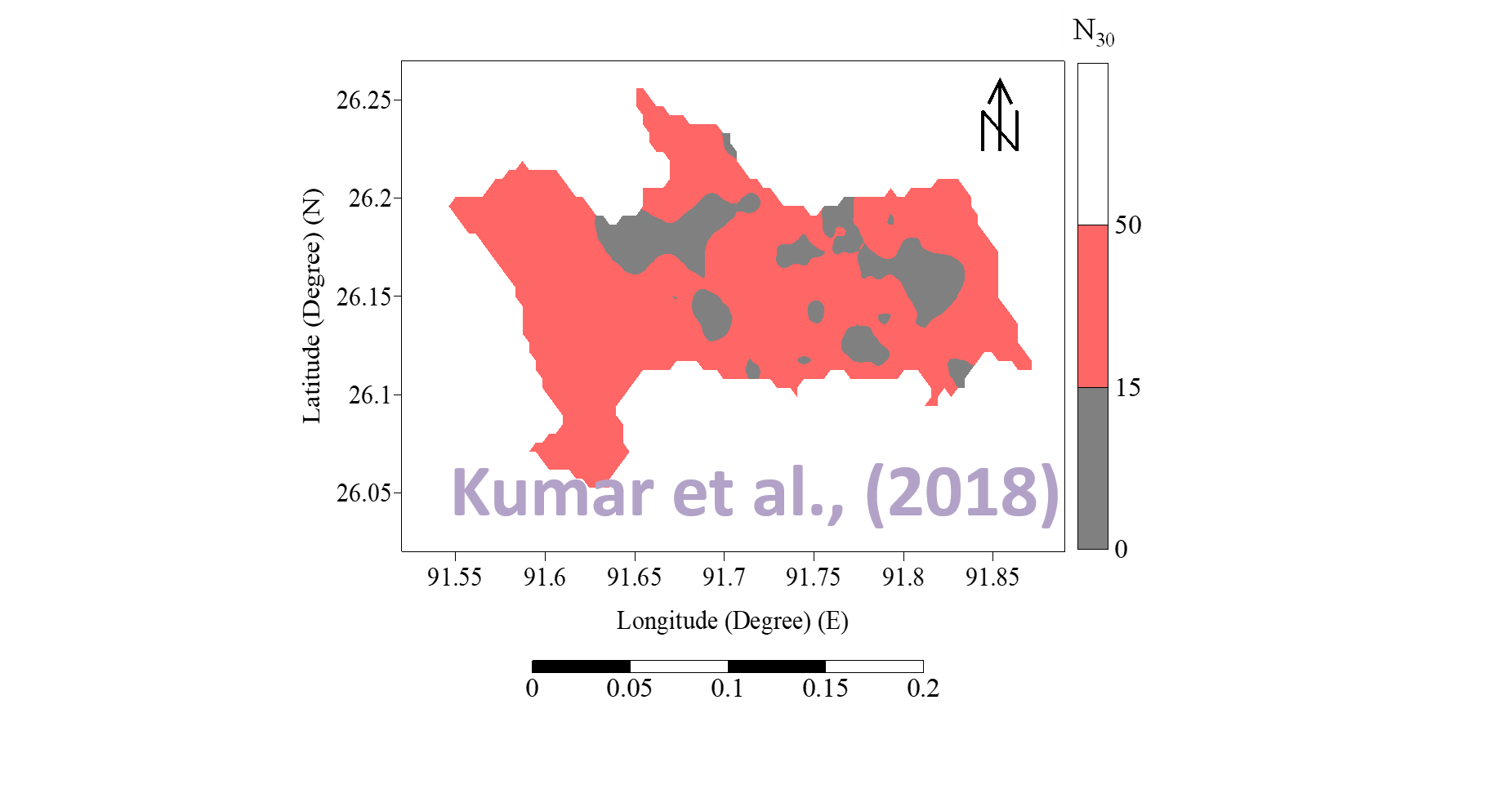 N_30 based seismic site classification map of Guwahati