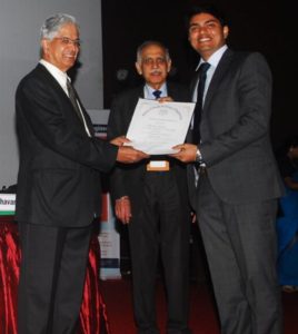 Receiving Young Associate Award from Dr B N Suresh, President INAE