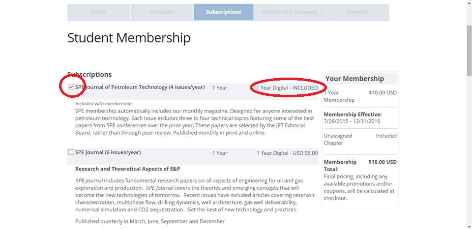 SPE Student Membership