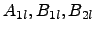 $A_{1l},B_{1l},B_{2l}$
