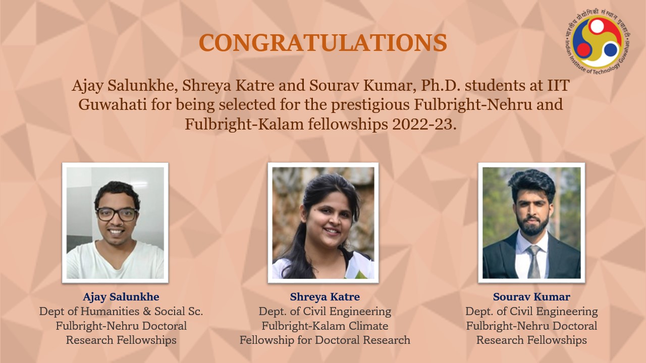 Congratulations to Ajay Salunkhe, Shreya Katre and Sourav Kumar.