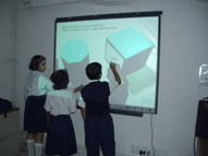 Experiments in progress with interactive electronics whiteboard at UE-HCI Lab